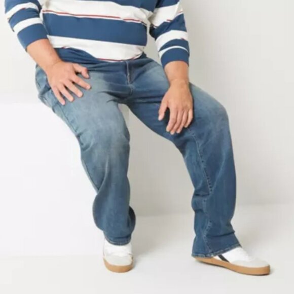 Arizona Advance Flex 360 Big  and Tall Mens Straight Leg Relaxed Fit Jean 54x32 - Picture 6 of 6